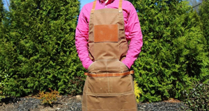 Canvas <b>Apron</b> <b>Christmas</b> Gift Hairdresser Barber <b>Apron</b> With Logo Leather Personalized Holiday Gift AAA-0043C - Product Image 6
