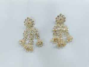 Trendy Necklace Earring <b>Set</b> India Gold Plated Diamond Main Stone Cluster <b>Pearls</b> Weddings Parties Gift Anniversary - Product Image 3