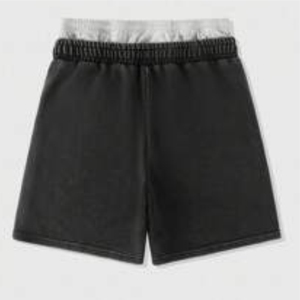 Pantalones Cortos de Baloncesto Ecológicos 100% Algodón con Cordón en la Cintura y Diseño de Letras Estampadas para Uso Escolar y Casual - Product Image 5