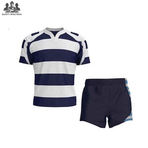 Conjuntos de Uniformes de Rugby Personalizados de Fábrica, Último Diseño, Alta Calidad, 100% Poliéster, Secado Rápido, Transpirable y Ecológico - Product Image 1