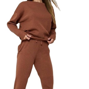 Conjunto Deportivo Informal de 2 Piezas para Mujer, Sudaderas con Decoración de Encaje, Venta al Por Mayor de Fábrica, para Gimnasio y Actividades al Aire Libre - Product Image 1