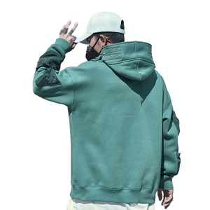 Pull à capuche personnalisé 100% coton avec impression numérique en relief pour hommes, coupe régulière, sommeil d'hiver, avec poches avant zippées, masque pour les yeux - Product Image 4