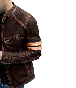Veste en cuir pour homme en cuir de vache véritable entièrement personnalisée, dernier design 2026, fabriquée au Pakistan, veste en cuir noir - Product Image 3