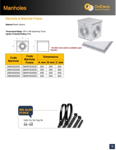 Tapa de alcantarilla hermética OnElecs |   Conjunto de Acceso Subterráneo Sellado IP68 para Electricidad y Telecomunicaciones (Uso Pesado e Impermeable) - Product Image 4