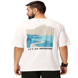 Logo personnalisé 100% coton T-Shirt extérieur pour hommes coupe ample poids lourd avec poche à séchage rapide à manches courtes imprimé modèle de conception INS - Product Image 1