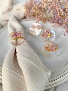 Anneaux de serviette en résine, restaurant, mariage, fête, décoration de table, fabrication artisanale, anneaux de serviette en résine personnalisés - Product Image 6