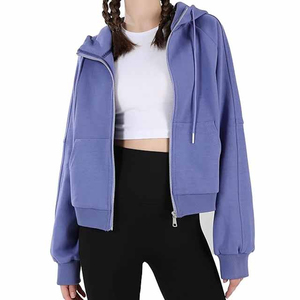 Sweats à capuche d'hiver pour femmes-Haute qualité respirant 100% coton Active Wear avec option de logo avant - Product Image 6