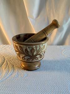 Mortero y Maja de Madera Hechos a Mano |   Calidad Premium |   Precio de Fábrica al por Mayor - Product Image 1