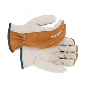 ถุงมือหนังสีขาวสำหรับขับรถ100% หนังกวางทำจากหนังกวาง - Product Image 4