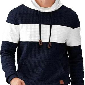 Sudadera con capucha y cremallera de color sólido para hombre con bolsillos laterales: moda, manga larga, ropa informal, apertura y cierre de cremallera completa, SOF - Product Image 5