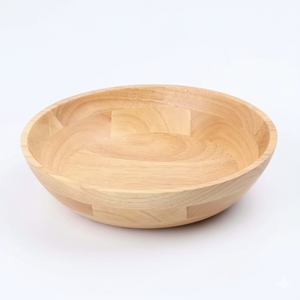 Ensemble de desserts ronds en bois écologiques, bol de style classique pour la cuisine et le restaurant - Product Image 1