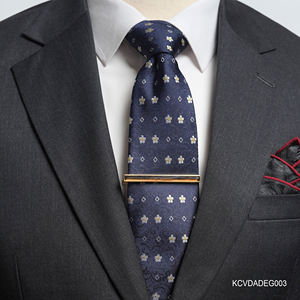 [Tinh Vu Collection] Clip de Corbata de Lujo para Hombre, Chapado en Oro de 18K - Piedra Preciosa de Cuarzo Ahumado Facetado Fengshui (KCVDADEG003) - Vietnam - Product Image 3