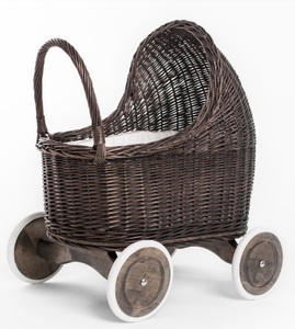 Poussette pour enfant en osier naturel tissé à la main, best-seller, pratique, poussette pour bébé en rotin fabriquée par VgreenArt au Vietnam - Product Image 2