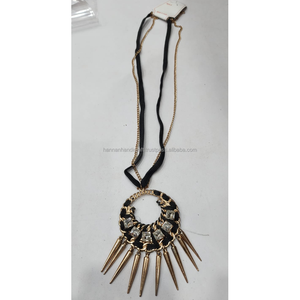 Collier long en or plaqué or indien fait à la main avec des pierres précieuses mélangées, colliers de créateur pour femmes et filles pour les fêtes de mariage - Product Image 5