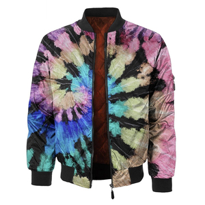 100% Polyester Sublimation Printed Bomber Jacket for <b>Men</b> OEM Best Service Winter Hooded Fabric New Condition Cheap Price - Product Image 4