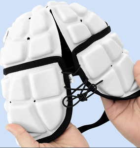 Personalizado Blanco Jóvenes Niños Adultos Scrum Cap 7v7 Soft Rugby Headgear Fútbol Casco de fútbol con correa elástica ajustable - Product Image 2