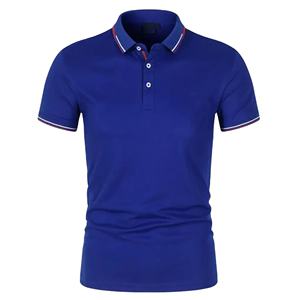 Polo brodé personnalisé OEM bleu, nouveau logo imprimé par sublimation, T-shirt polo personnalisé pour hommes 2026 - Product Image 1