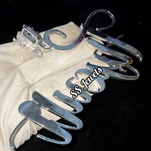 VVS Jewelry 925 Silver Iced Hip Hop Style Nombre Charm Necklace Moissanite Diamond Letter Colgante Regalo del Día de la madre - Product Image 2