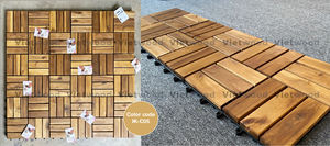 Viet Wood 300x300mm Modern Waterproof Fireproof Anti-Slip Eco-Friendly Click Interlocking Square Outdoor Decking Tiles Matt - Product Image 6