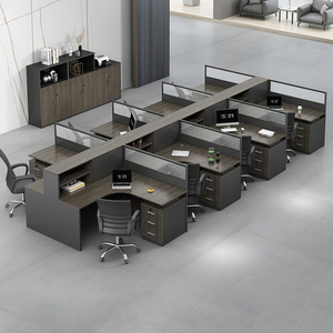Nordic Modular Eco Friendly Commercial <b>Office</b> Desks Wooden Panel Cubicle Workstation Metal Glass Partition Home School Use Emplo - Product Image 4