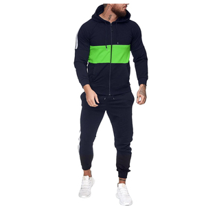 Ensemble de jogging à capuche 100% coton pour homme, avec veste et pantalon de survêtement, deux pièces - Product Image 6