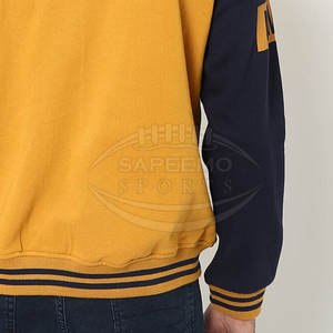 Veste universitaire pour hommes, couleur personnalisée, col montant, logo sur le devant, coupe-vent et respirante, pour les équipes/événements, design moderne pour l'hiver - Product Image 4