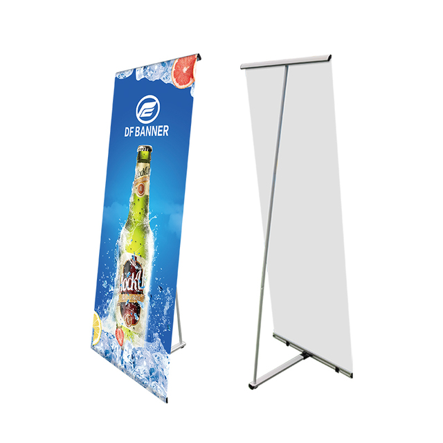 Customizable X Frame Banner Stand Portable Aluminum X Stand With Adjustable Retractable X Stand for Advertising and Promotion