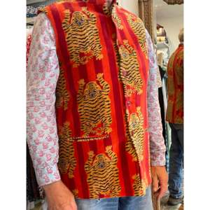 Mens 5XL <b>Nehru</b> Jacket Water-Proof Velvet Climbing Tiger Pattern Hooded Collar Button Zippered Street ODM Coated for Spring - Product Image 5