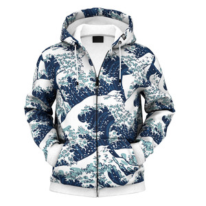 Sweat à capuche pour homme de qualité supérieure, créez votre propre style streetwear avec un motif brodé 3D, technique de sublimation, sweat à capuche à fermeture éclair - Product Image 1