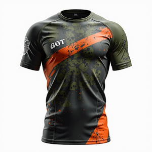 Rash Guard personnalisé fait pour les athlètes aux prises avec sublimation résistant à la décoloration et manchon de compression fit kimono de jiu jitsu - Product Image 4