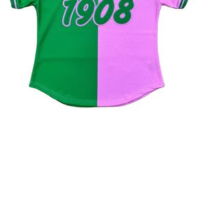 Jersey de Béisbol ALPHA KAPA ALPHA Half and Half 1908, Negro, Ropa Deportiva para Organizaciones Civiles y Profesionales, Malla - Product Image 5
