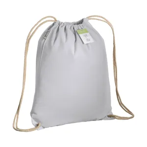 Zaino Personalizzato in Cotone Biologico, Borsa Sportiva Ecologica per Gadget, Design Promozionale con Coulisse - Product Image 1