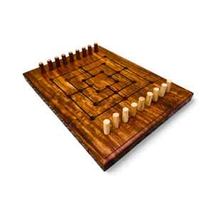 Jeu de société Morris Nine pour hommes en bois de rose, artisanal, classique, stratégie, divertissement, divertissement familial, jeu de table d'intérieur, compétences - Product Image 6