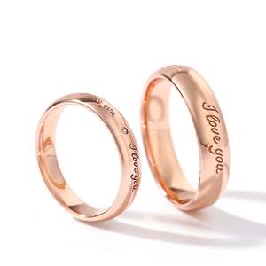 เจลิยา "ฉันรักคุณ" แหวนคู่หมั้นเงินสเตอร์ลิงเคลือบทองคำสีกุหลาบ - Product Image 4
