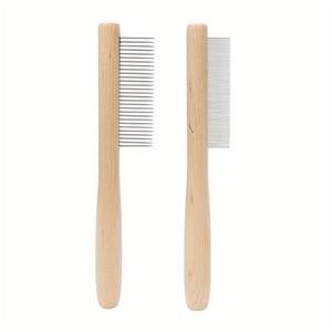 Outil professionnel en acier inoxydable pour chiens et chats, 1 pièce, avec hanlde en bois, outils de toilettage pour animaux de compagnie en gros - Product Image 1