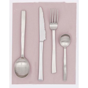 Ensemble de couverts en acier inoxydable poli miroir, service d'argenterie, couteaux et cuillères à manche rond - Product Image 4