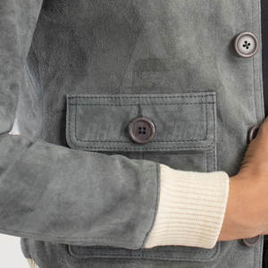 Veste en daim pour femme, hiver, col montant, design tricoté - Qualité supérieure, écologique, respirante, pour le streetwear et les voyages - Product Image 5