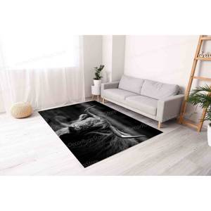 Tapis imprimé vache sauvage - Tapis décoratif animal lavable en machine, tapis doux non tissé - Product Image 5