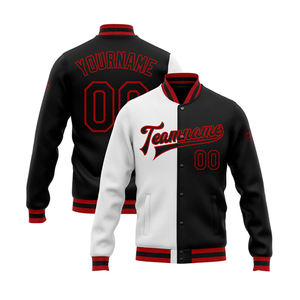 Chaqueta Varsity de grafiti de lana de moda para hombre estilo High Street con cuello vuelto y parche bordado - Product Image 4