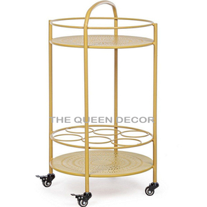 Hotel y muebles para el hogar de lujo MARCO DE Metal dorado bebida carro vino y cerveza servir Metal Bar Ware Trolley hoteles - Product Image 6