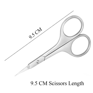 Tijeras para uñas de manicura de acero inoxidable alemán de 9,5 cm de la mejor calidad, tijeras para cutículas de borde recto afilado fino - Product Image 4