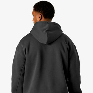 Men's High Quality 100% Cotton Terry Oversized Hoodie <b>Thick</b> <b>Fleece</b> Drop Shoulder Plain Blank for Winter Streetwear Custom - Product Image 4