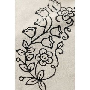 Modern Geometric Pattern Artisan Hand Printed Cotton Linen Rectangular <b>Dining</b> <b>Table</b> <b>Cover</b> 160x200cm Washable for Home Use - Product Image 4