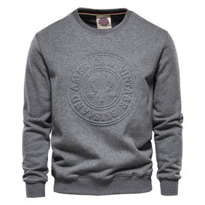 Sudaderas desgastadas con diamantes de imitación y bordado de manga de serigrafía de lavado ácido de gran tamaño y pesado personalizado - Product Image 3