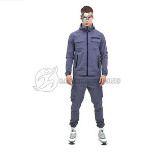 Venta al por mayor XXL Slim Fit High Quality Jogger Pullover Set Transpirable Cargo Chándal Logotipo personalizado para la temporada de primavera Plus XL Gym - Product Image 4