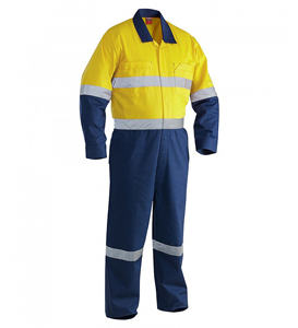 Combinaisons de sécurité uniformes en coton polyester respirant pour hommes avec fonction fluorescente - Product Image 4