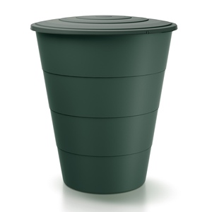 Serbatoio per Acqua Piovana in Plastica Liscia da 210L, Verde Foresta, 75,3 (lunghezza) x 75,3 (larghezza) x 86,5 (altezza) cm - Product Image 1