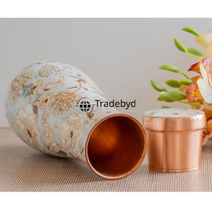 Handcrafted Copper <b>Bottle</b> by Tradebyd Elegant and Functional for Daily Use with Timeless Ayurvedic Wellness Appeal - Product Image 5