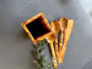 Soporte de Madera Natural Sólida para Utensilios de Cocina, Ecológico, Hecho a Mano, Duradero, Moderno, Multifuncional, Tipo Soporte, Organizador de Cubiertos - Product Image 2