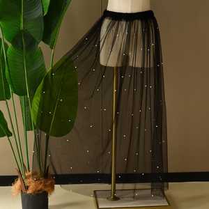 Bridella V210-B Black Pearl & Mesh Comfortable Fit <b>Accessory</b>-for Weddings <b>Proms</b> & Formal Events - Product Image 5